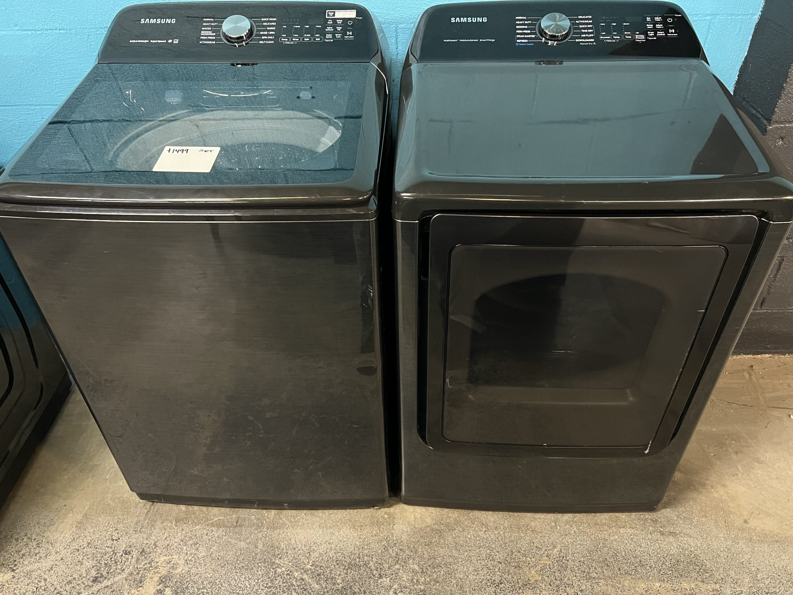 Black Stainless Samsung Washer/Dryer Set – Surplus Sales Outlet
