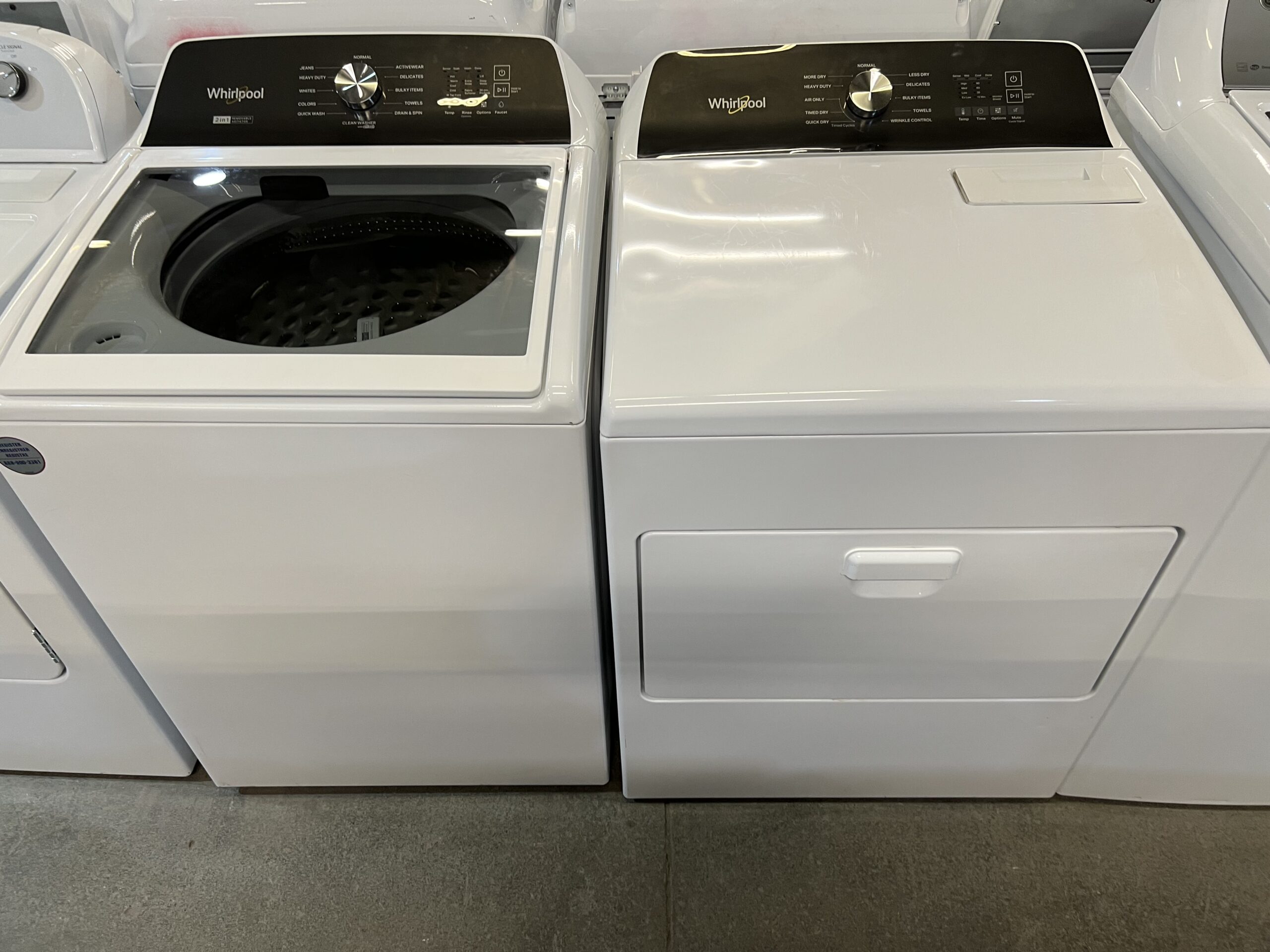 whirlpool washer and dryer set