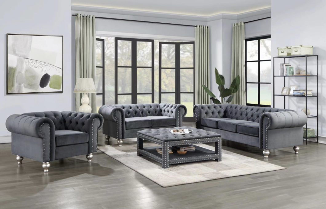 Slate Grey Sofa Loveseat Chair And